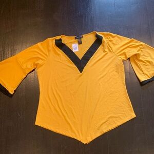 Yellow Ashley Stewart blouse